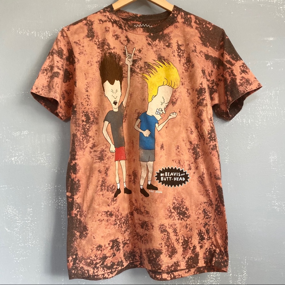 Beavis and Butt-Head 2012 Graphic T-Shirt Bleached